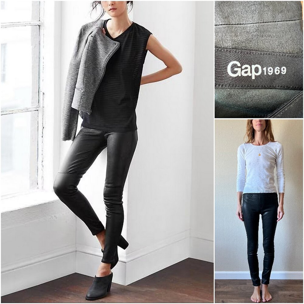 Gap 1969 Leather Pull-On Legging Jean 26 XS